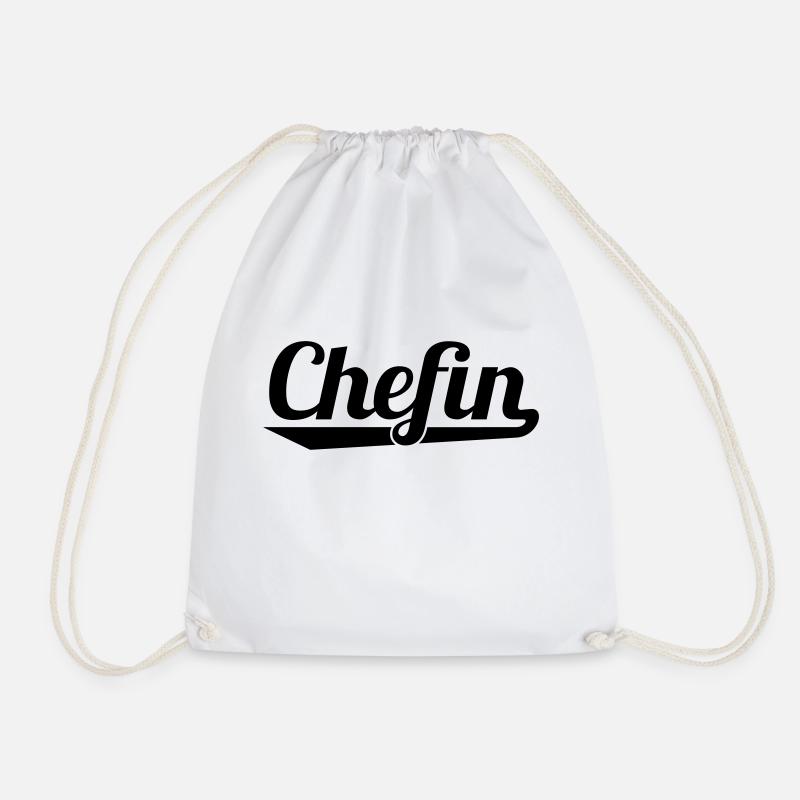 Chefin - Turnbeutel - Weiß