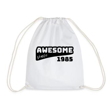 Awesome since 1985 / Birthday-Shirt - Drawstring Bag - white - Front