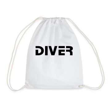 diver - Drawstring Bag - white - Front