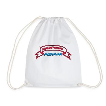 SUPER ADAM - Drawstring Bag - white - Front