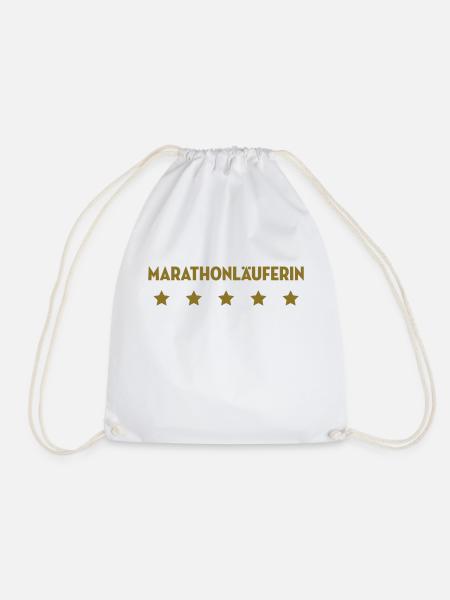 Marathonläufer Marathonläuferin Laufen Läufer - Turnbeutel - Weiß