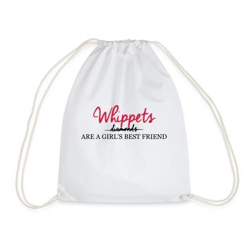 Les whippets sont un meilleur ami pour les filles - Sac de sport léger - blanc - Devant