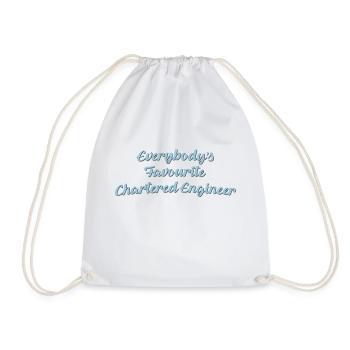 Everybodys favourite chartered engineer - Drawstring Bag - white - Front