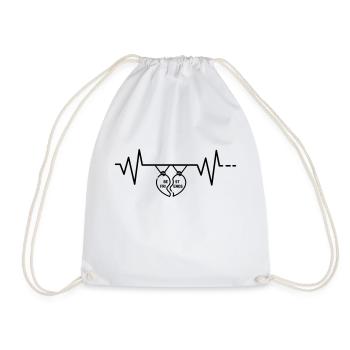Chaîne de cœur d'amitié Heartbeat Best Friends - Sac de sport léger - blanc - Devant