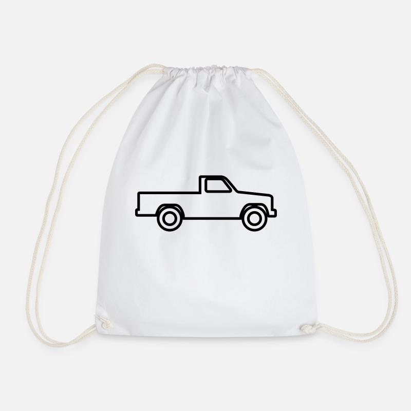 pickup truck - Turnbeutel - Weiß