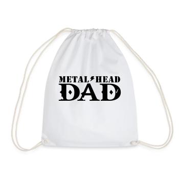 metal head papa - Turnbeutel - Weiß - Vorne