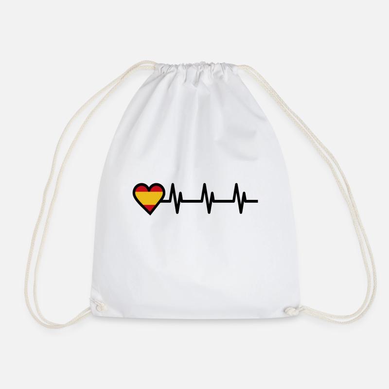 Electrocardiogramm Herz Spanien - Turnbeutel - Weiß