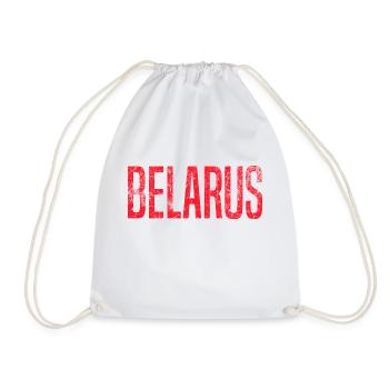 Belarus Weißrussland - Turnbeutel - Weiß - Vorne