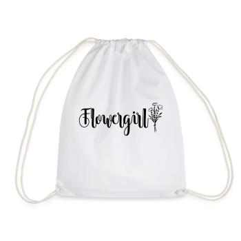 Flowergirl (different colors) - Drawstring Bag - white - Front