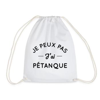 Je peux pas j'ai pétanque - Sac de sport léger - blanc - Devant