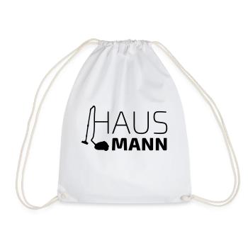 Hausmann Vater Vollzeitjob Reinigungskraft Danke - Turnbeutel - Weiß - Vorne