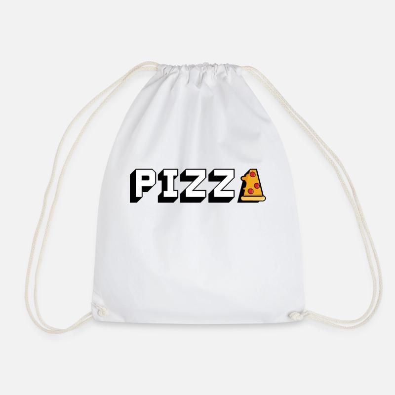 Pizza - Turnbeutel - Weiß