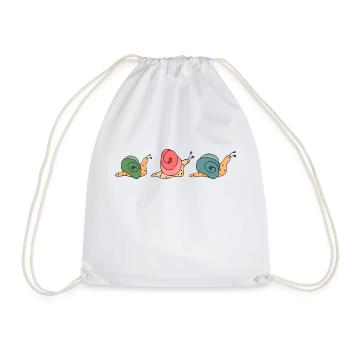 Escargots - Sac de sport léger - blanc - Devant