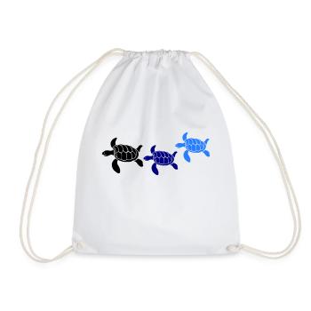 tortoises - Drawstring Bag - white - Front