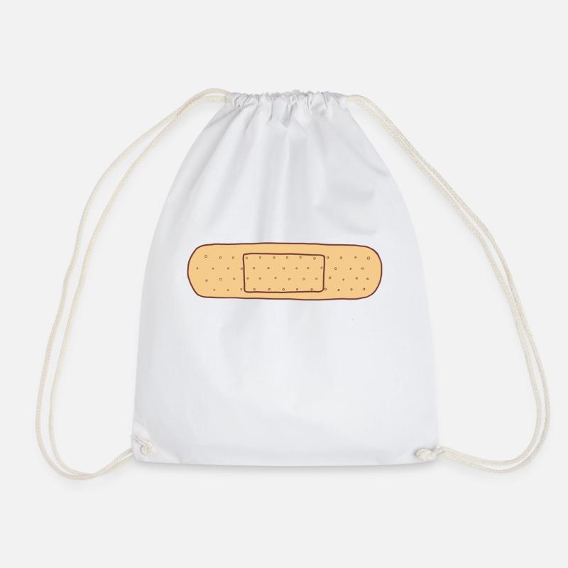 Extremely Sticky Band aid - Drawstring Bag - white