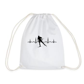 Cross-country skiing Skating Cross-country skiing Classic - Drawstring Bag - white - Front