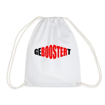 Geboostert - Turnbeutel - Weiß - Vorne
