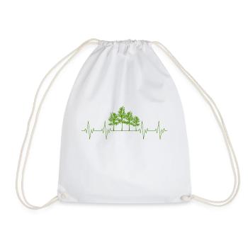 Forester Forest Tree Nature Heartbeat Cadeau cool - Sac de sport léger - blanc - Devant
