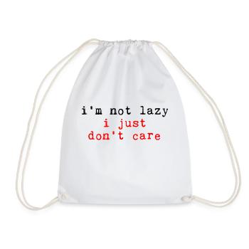 Je ne suis pas paresseux, je m’en fiche 4 - Sac de sport léger - blanc - Devant