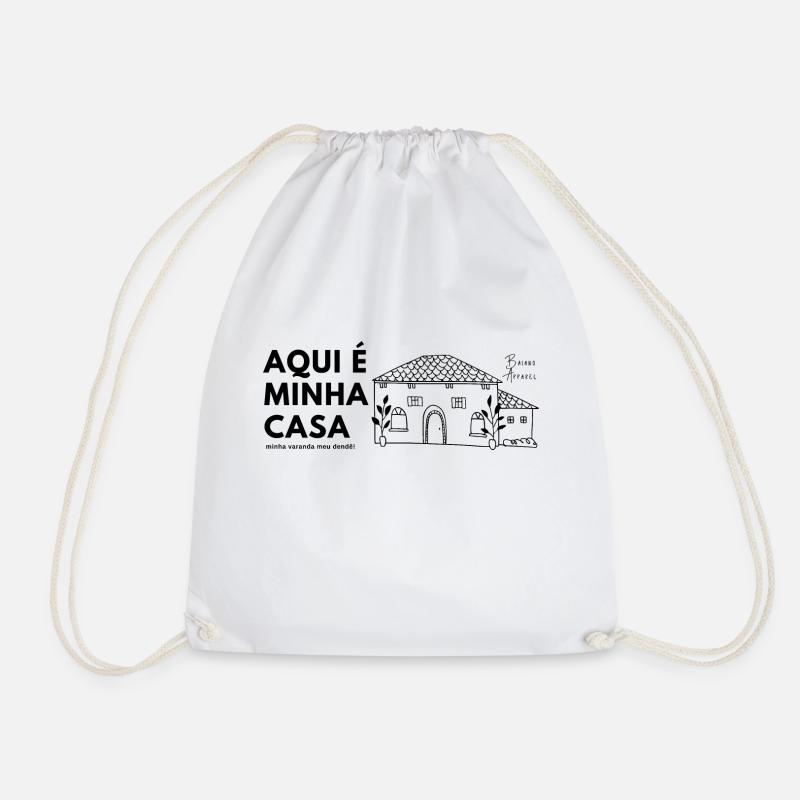 Capoeira Design | Aqui é minha casa - Turnbeutel - Weiß