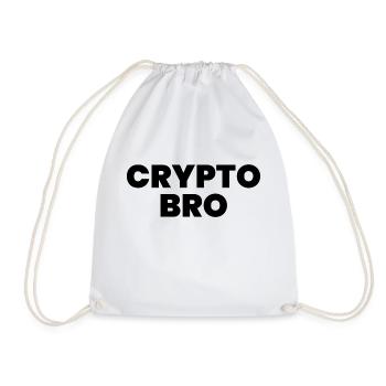 Crypto Bro - Drawstring Bag - white - Front