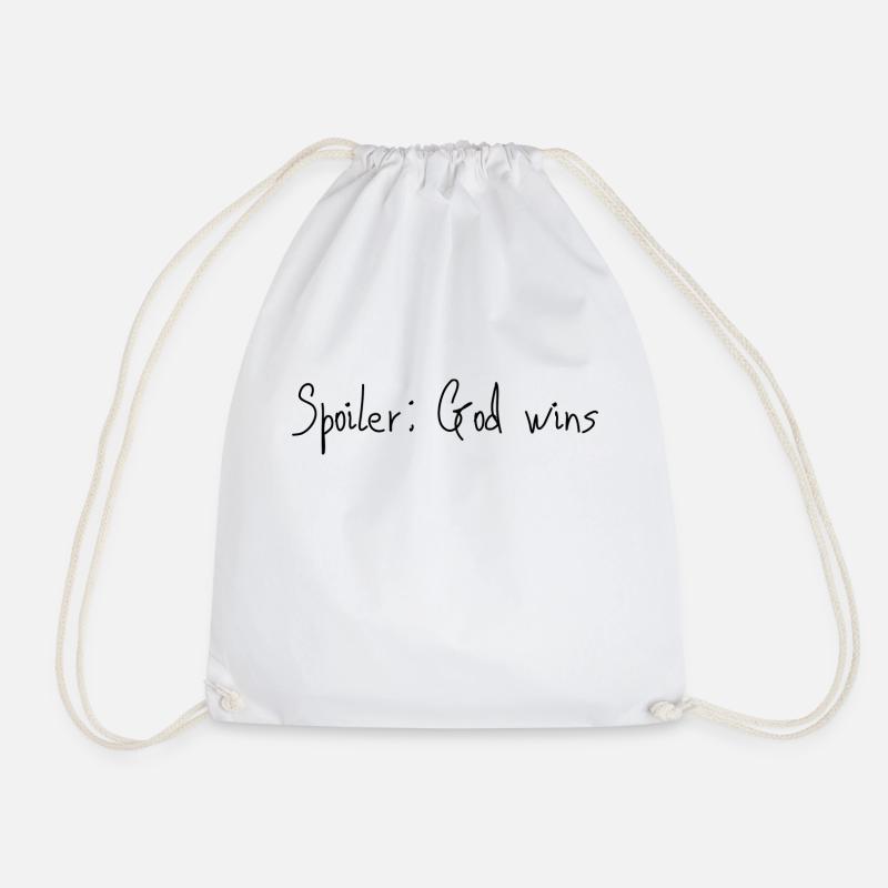 Spoiler: God wins - Turnbeutel - Weiß