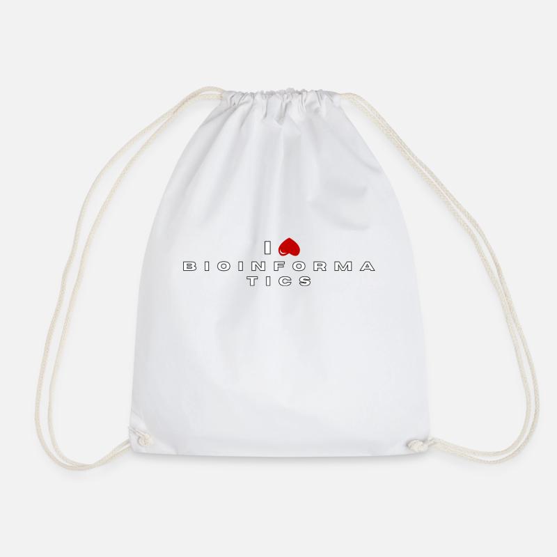 I hate Bioinformatics - Drawstring Bag - white