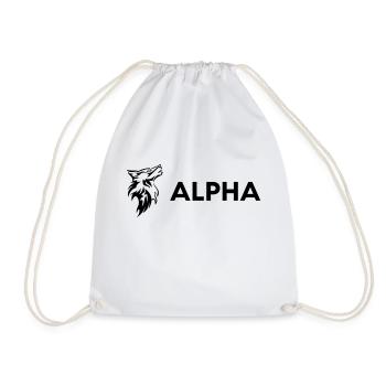 Alpha - Drawstring Bag - white - Front