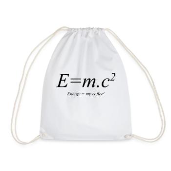 Energy coffee equation - Drawstring Bag - white - Front