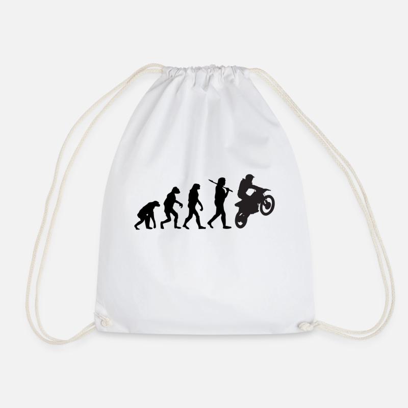 Motorbike - Drawstring Bag - white