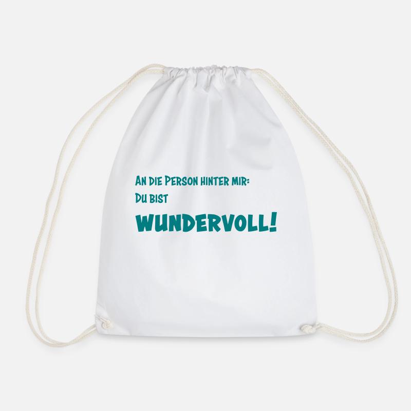 Du bist Wundervoll - Turnbeutel - Weiß