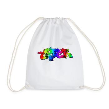 graffiti street art spray colors cool artist urban - Drawstring Bag - white - Front