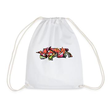 graffiti street art spray colors cool artist urban - Drawstring Bag - white - Front