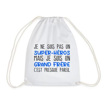 Grand Frère Super Héros Humour Frère Cadeau - Sac de sport léger - blanc - Devant