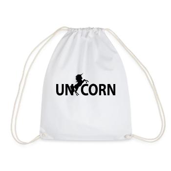 Licorne - Silhouette - Sac de sport léger - blanc - Devant