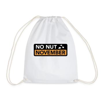 No Nut November - Turnbeutel - Weiß - Vorne