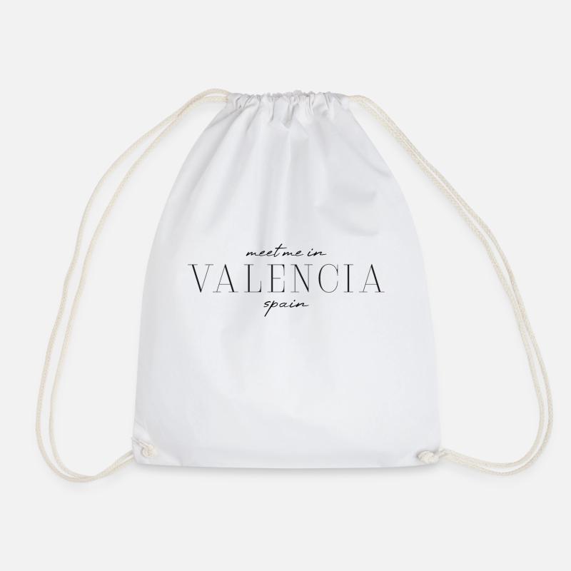 Valencia, Spanien Stil Design T-Shirt - Turnbeutel - Weiß