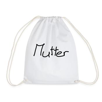 Mutter - Turnbeutel - Weiß - Vorne