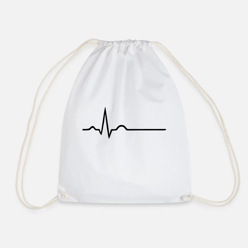 ECG - Paramedic - Doctor - Doctor on call - Drawstring Bag - white