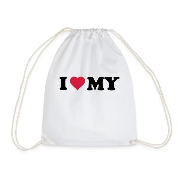 i_love_my_2_color - Sac de sport léger - blanc - Devant
