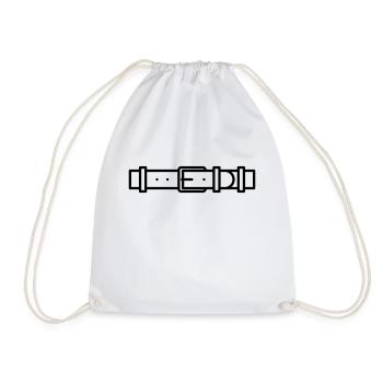 ceinture - Sac de sport léger - blanc - Devant