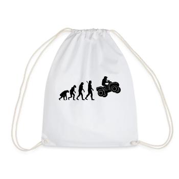 Evolution Quad Racer - Drawstring Bag - white - Front