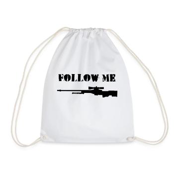 Follow Me - cool CS gaming - Drawstring Bag - white - Front