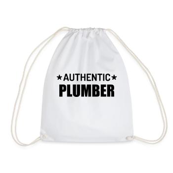Plombier / Plomberie / Travail / Métier / Job - Sac de sport léger - blanc - Devant