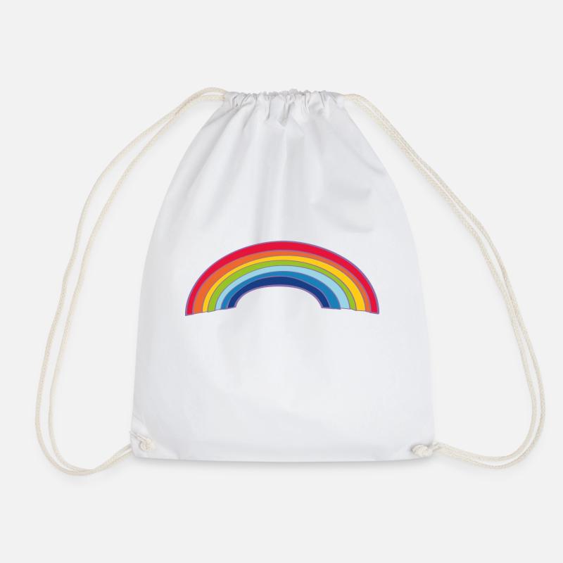Bunter Regenbogen - Turnbeutel - Weiß