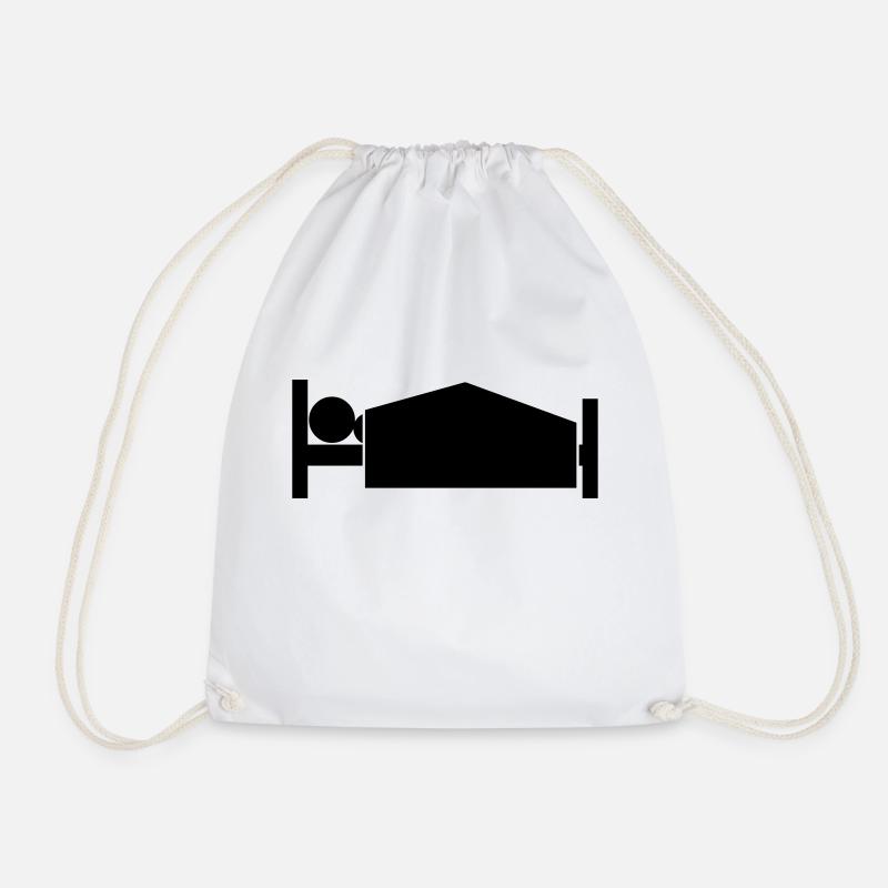 morning bed - Drawstring Bag - white