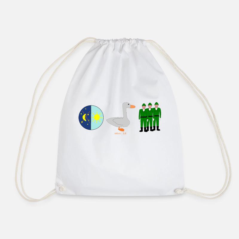 Rebus Naja - Drawstring Bag - white