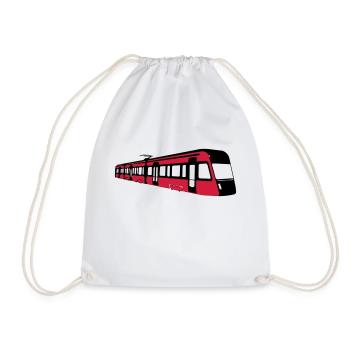 Tampere tram - Drawstring Bag - white - Front
