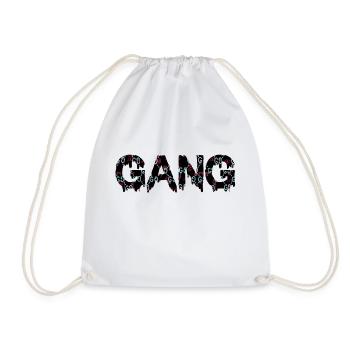 GU$$I GANG DRIP - Drawstring Bag - white - Front