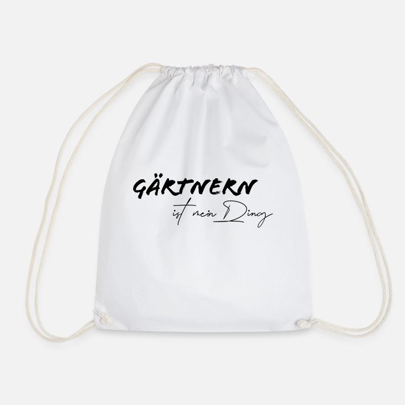 Gärtnern ist mein Ding, Designfarbe editierbar - Turnbeutel - Weiß
